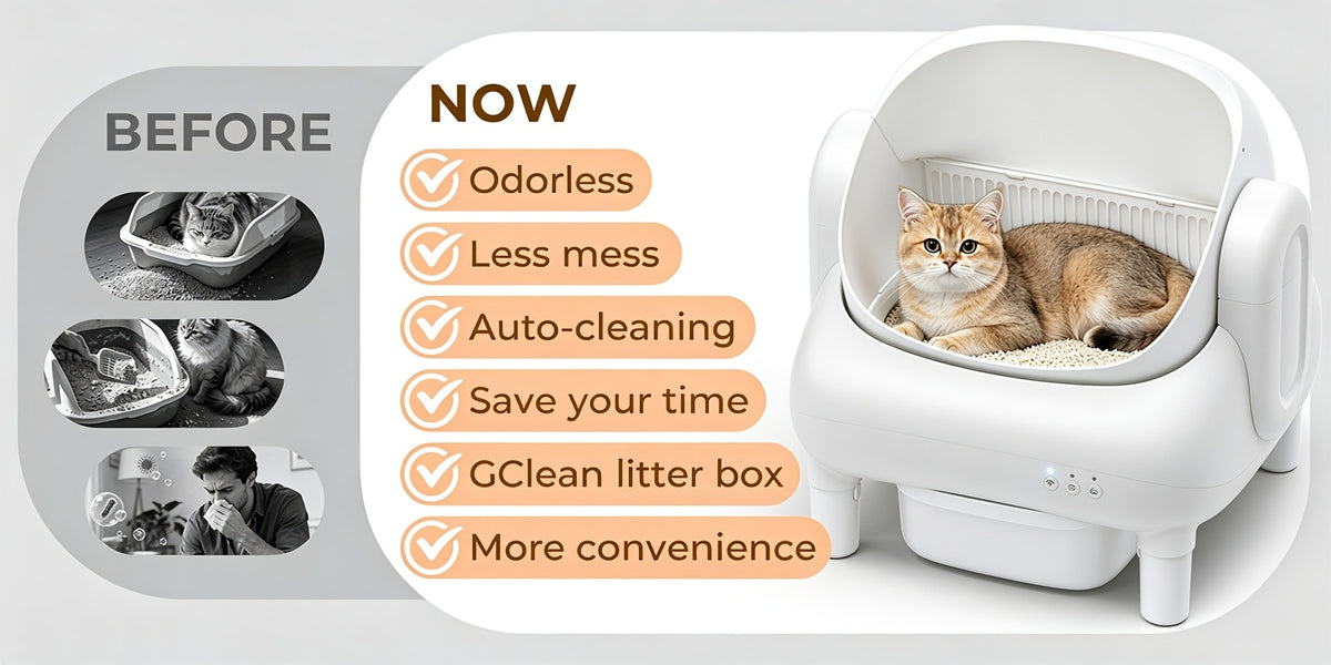 95L Automatic Cat Litter Box with App Control, Removable Washable Inner Tray and Built-In Safety Sensor for Multi-Cat Households