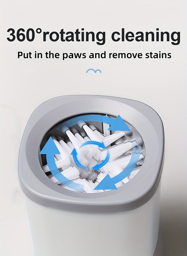 Dog Paw Cleaner Cup with Soft Bristles, Portable Semi-Automatic Pet Paw Washer for Dogs and Cats After Muddy Walks, Car Trips and Outdoor Play, No Battery Required