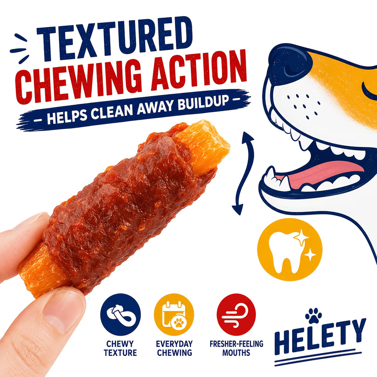 Duck Wrapped Sweet Potato Dog Treats, Chewy Snack Sticks in 220g or 450g Packs for Supervised Training Rewards and Everyday Dog Treat Time
