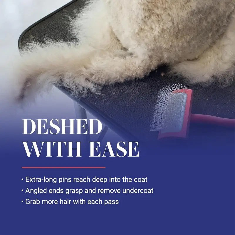 Long Pin Dog Slicker Brush 3-Pack, Stainless Steel Grooming Brushes for Large Dogs, Thick Coats, Loose Fur and Everyday Detangling in Multi-Dog Homes