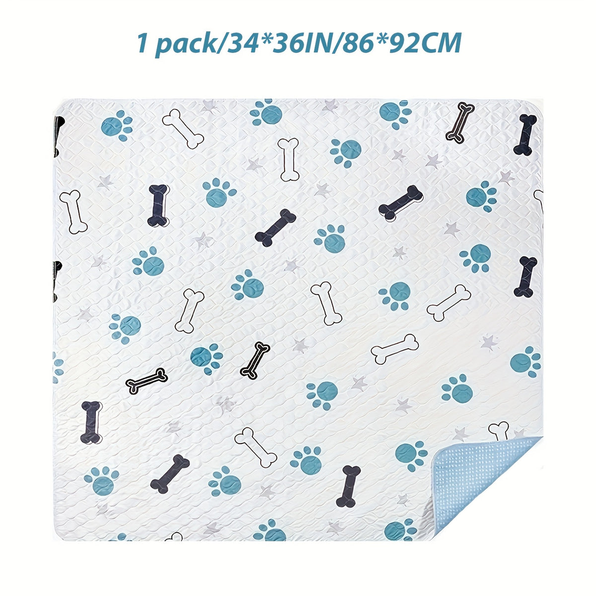 Reusable Puppy Training Pads with TPU Waterproof Protection, 4-Layer Washable Non-Slip Dog Pee Mats for Potty Training and Whelping