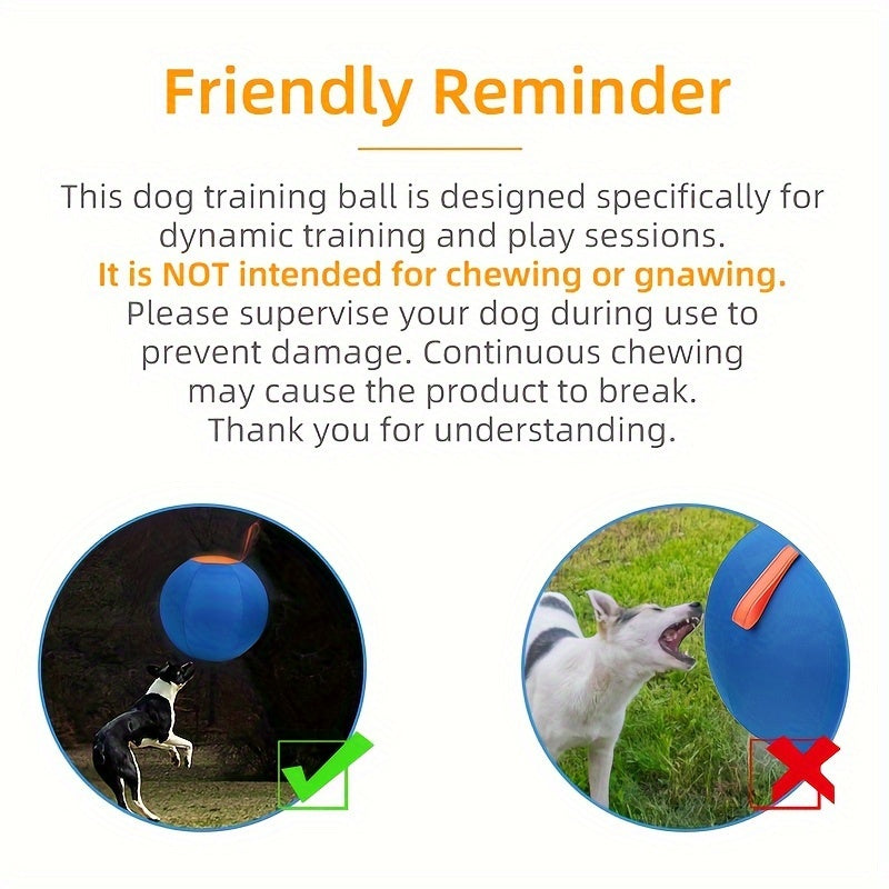Dog Herding Training Ball for Supervised Outdoor Chase and Push Games, Orange and Blue Play Options Including Upgraded M and XXS Variants