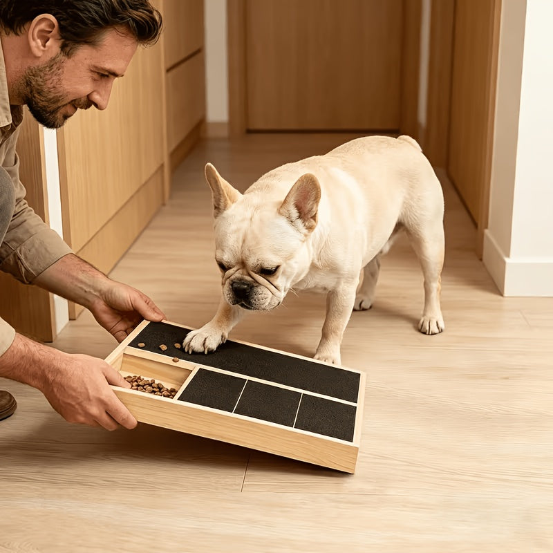 Dog Nail Scratch Board with Adjustable Bracket, Foldable Paw Filing Pad with 3 Angles from 45–65 Degrees and 2 Sandpaper Sheets for Home Grooming