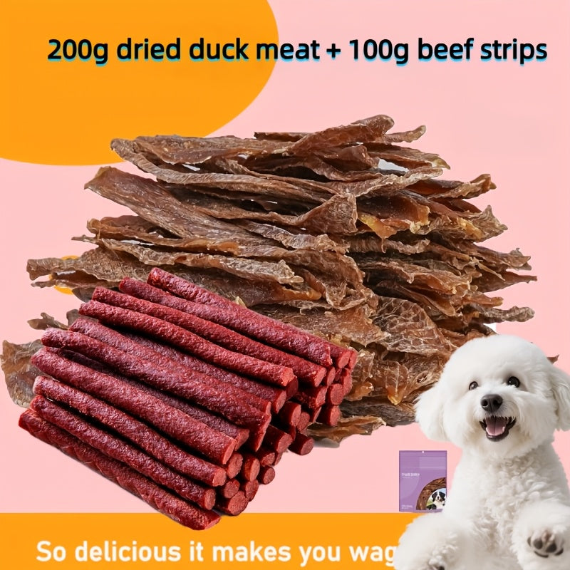 Duck Jerky Training Rewards for Dogs, Easy-to-Tear Chewy Duck Strips for Small, Medium and Large Dogs, Daily Snacks in Multiple Pack Options