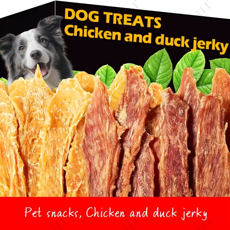Pet Jerky Treats with Chicken and Duck Combo Options, Beef Cubes and Chew Selections for Supervised Training Rewards and Everyday Snack Time