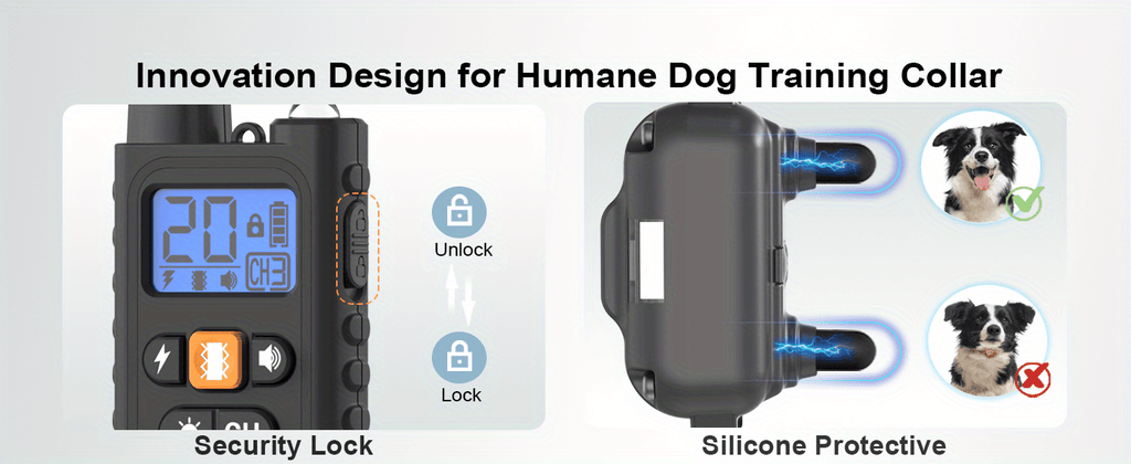 Dog Training Collar 3300ft Remote Range, Beep, Vibration and Static Modes for Dogs 5–120 lbs, One-Size Options for 1, 2 or 3 Dogs