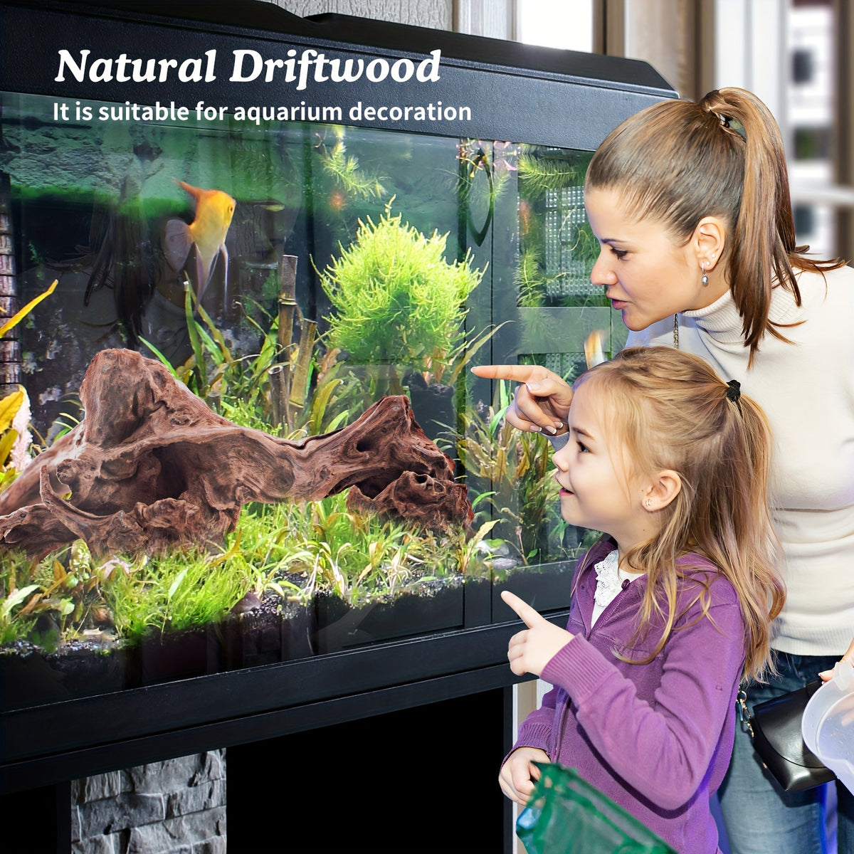Aquarium Driftwood Branches 3 Pack, 7-11 Inch Natural Wood for Fish Tank Aquascaping, Reptile Enclosure Decor and Nature-Inspired Habitat Layouts
