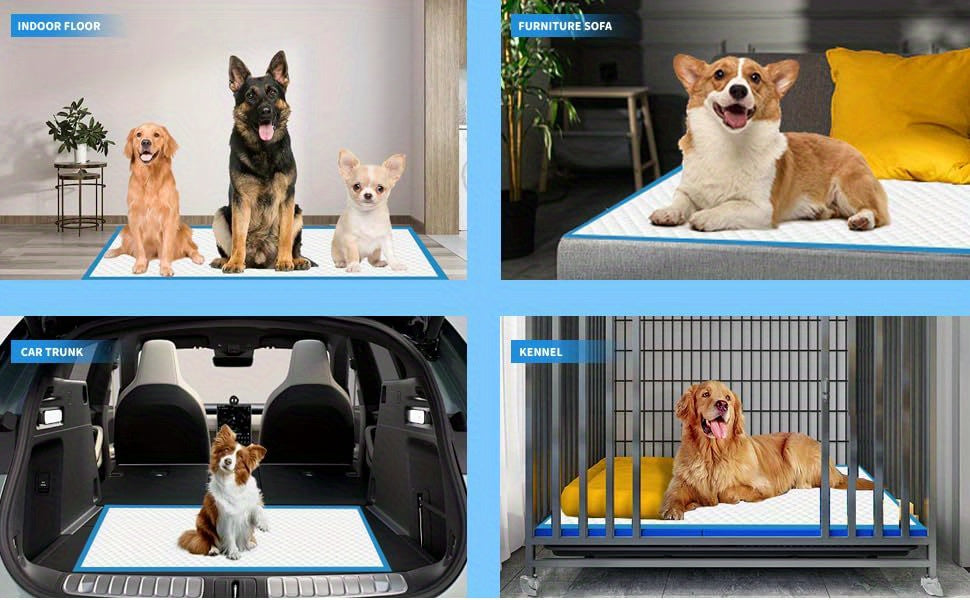 Extra Large Puppy Pee Pads 31 x 47 Inch, 40 Count Thickened Disposable Absorbent Dog Potty Training Pads with Leak Protection for Indoor Cleanup
