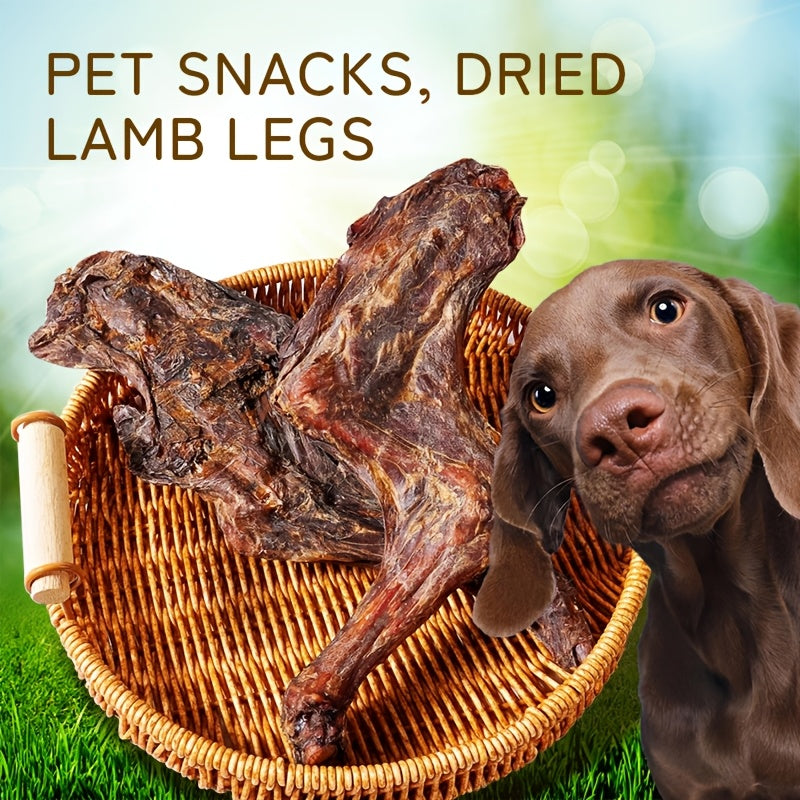 Dried Lamb Leg Dog Chew 100g, Air-Dried Bone-In Lamb Treat for Supervised Chewing Sessions, At-Home Rewards and Dog Owner Gift Baskets