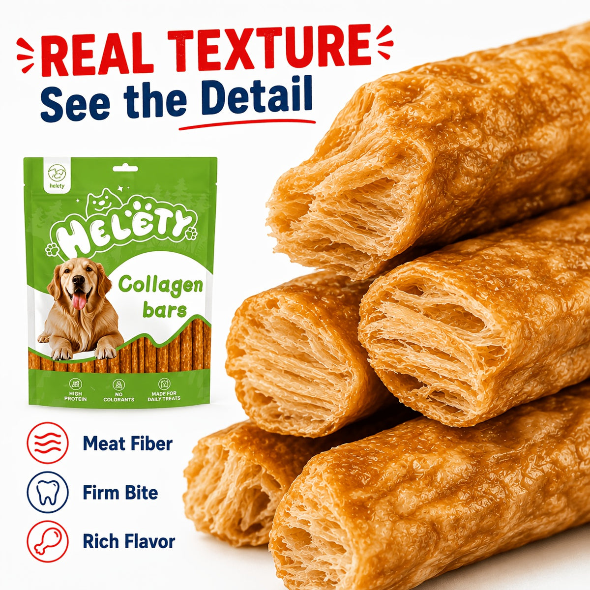 Collagen Dog Chew Sticks, Chicken-Flavored Chew Treats for Medium and Large Dogs, 5-Piece and Multi-Pack Options for Supervised Chewing