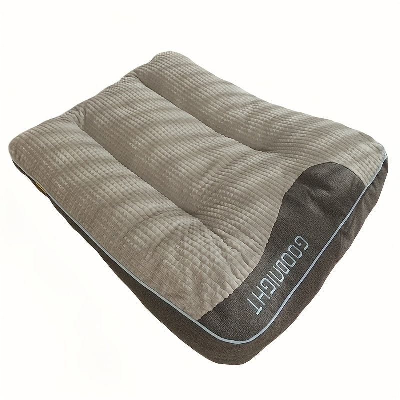 Thickened Dog Bed in Grey, Washable Non-Removable Pet Sleeping Bed for Cats and Small to Large Dogs, Four Sizes for Cozy Fall and Winter Rest