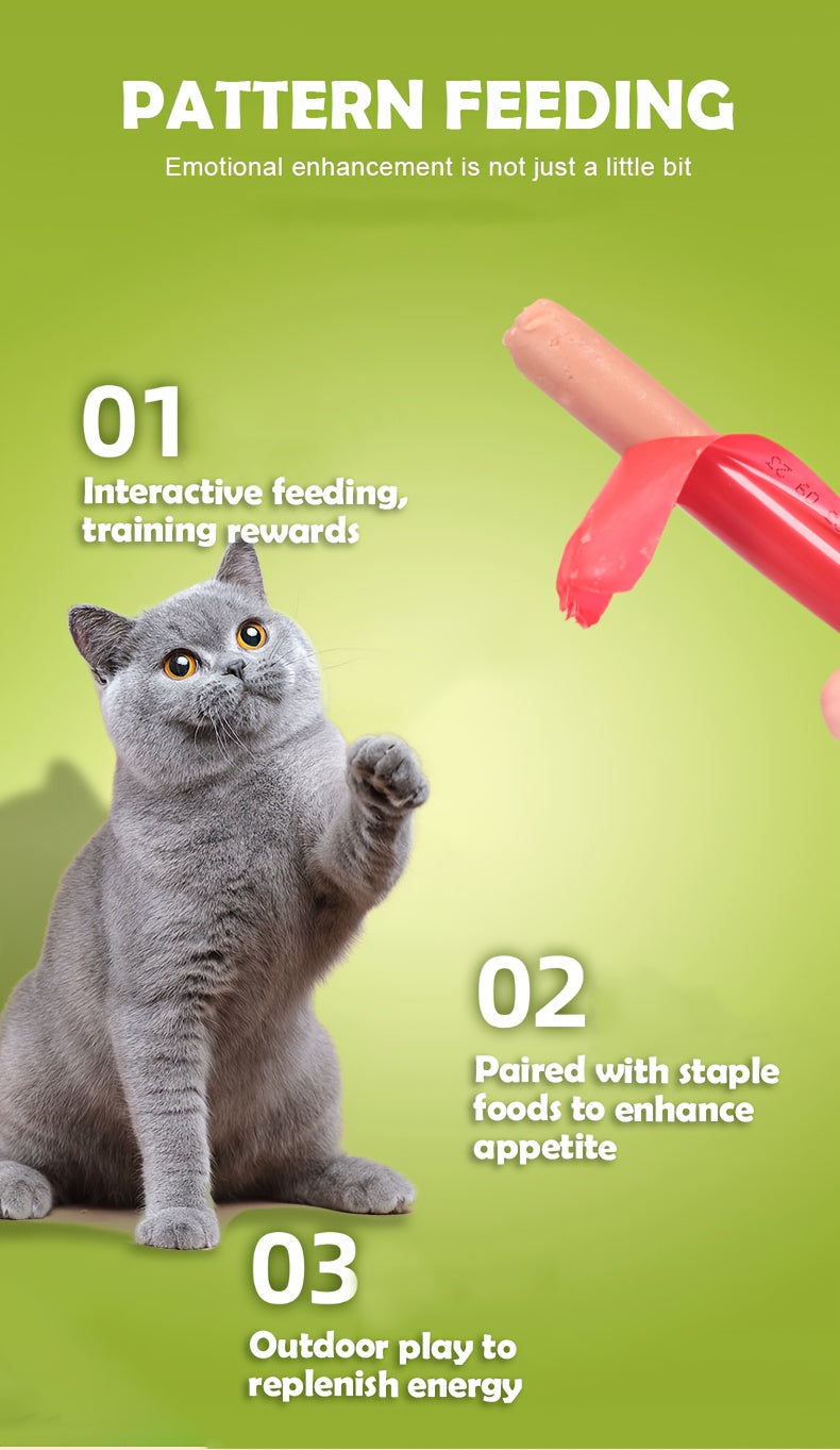 Cat Sausage Treats, Soft Snack Sticks in 16 or 32 Count Packs for Training Rewards and Bonding, Plus Chicken Duck Beef Fish Mixed Flavor Option
