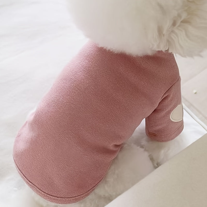 Dog Fleece Shirts 3 Pack for Small and Medium Dogs, Thin Heart-Style Two-Leg Base Layer Pet Clothes in Two Color Sets, Sizes S to XL for Everyday Outfits