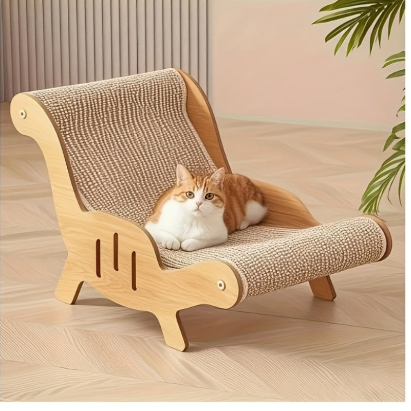 Sisal Rope Cat Scratcher Sofa, Durable Cat Scratching Chair and Lounge Furniture for Indoor Cats to Scratch, Stretch, Rest and Relax