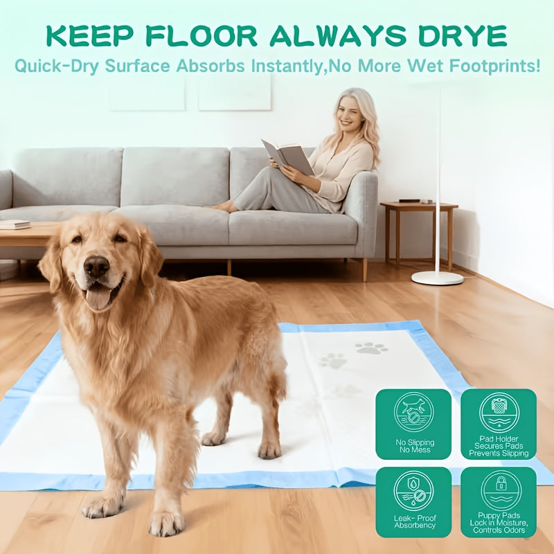 Puppy Pads 36 x 51 Inch 50 Count or 23 x 24 Inch 47 Count, Six-Layer Absorbent Dog Pee Pads with Leak-Resistant Backing for Indoor Potty Training