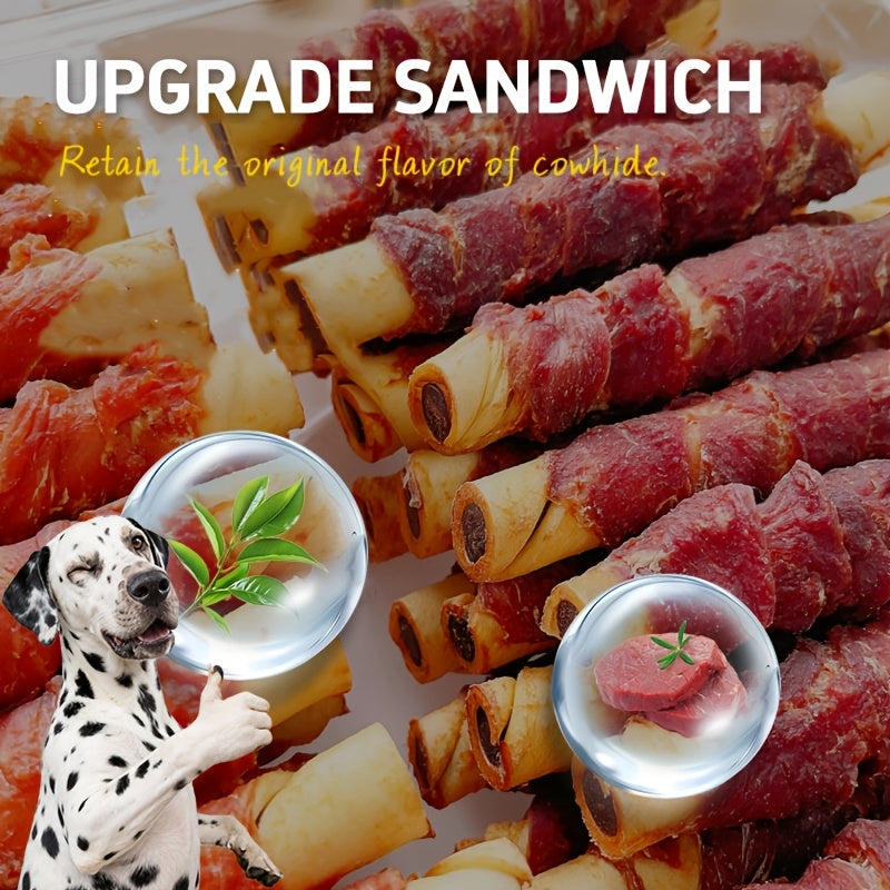 Rawhide Dog Chew Sticks with Chicken and Duck Wrapped Options, 120g or 155g Mixed Chew Treat Packs for Supervised Snacking and Everyday Rewards