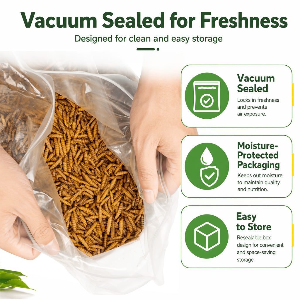 Dried BSFL Grubs for Chickens, Black Soldier Fly Larvae Treats with 46% Protein and 6% Calcium for Hens, Ducks and Birds, 2, 5 or 10 lb