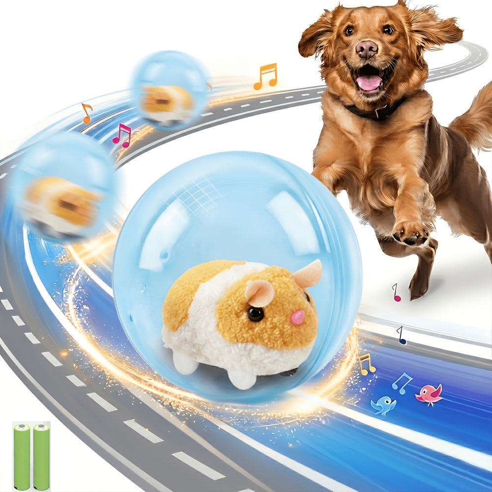Rechargeable Dog Chase Toy with Obstacle-Avoiding Play, Blue or Pink Mouse and Rabbit Options for Small and Medium Dogs, Supervised Interactive Pet Play