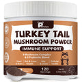 Turkey Tail Mushroom Supplement for Dogs and Cats with Probiotics, 120g 4.23 oz Pet Mushroom Powder for Veterinarian-Guided Supplement Routines